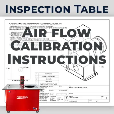 Filtertherm DPF Inspection Table Owner’s Manual