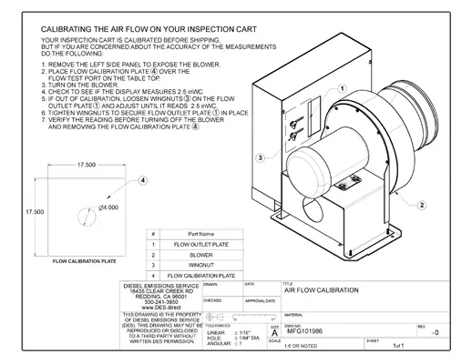 Filtertherm DPF Inspection Table Owner’s Manual